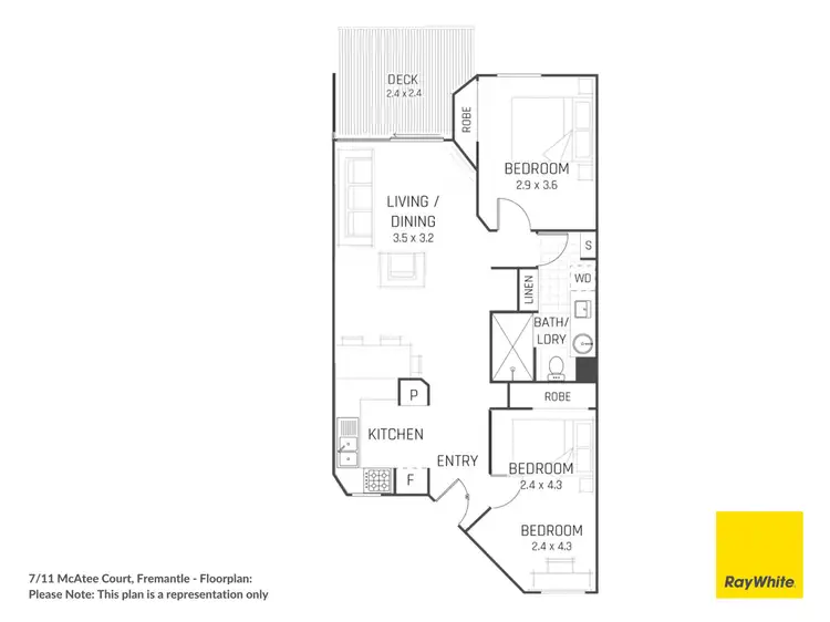 Floorplan of Homely unit listing, 7/11 Mcatee Court, Fremantle WA 6160