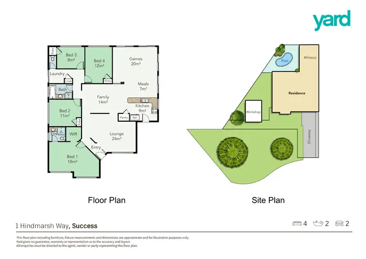 Floorplan of Homely house listing, 1 Hindmarsh Way, Success WA 6164