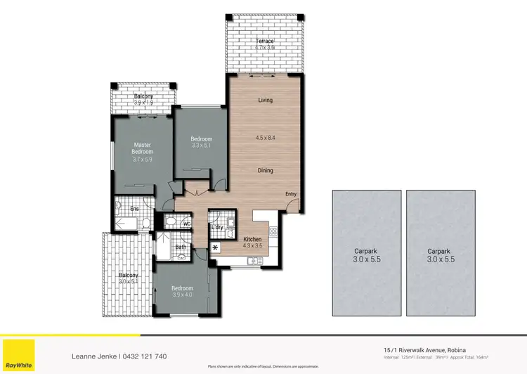 Floorplan of Homely apartment listing, 15/1 Riverwalk Avenue, Robina QLD 4226