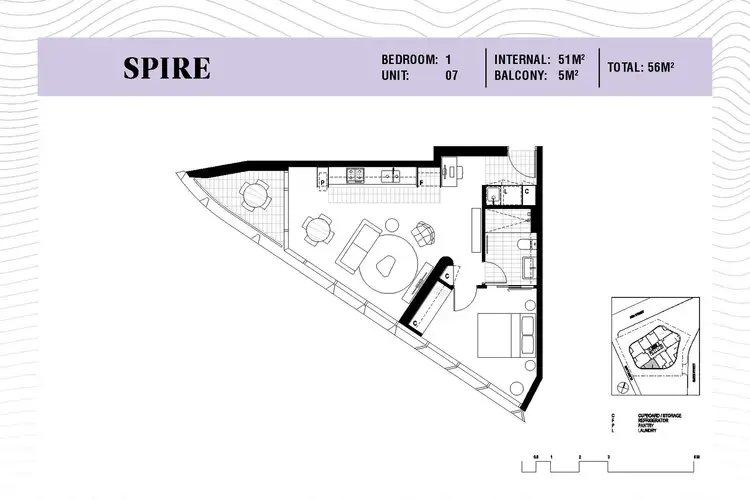 Floorplan of Homely apartment listing, 2807/550 Queen Street, Brisbane City QLD 4000