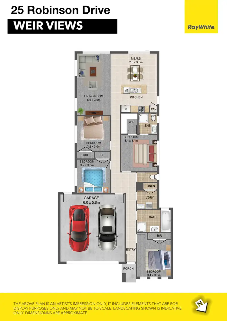 Floorplan of Homely house listing, 25 Robinson Drive, Weir Views VIC 3338