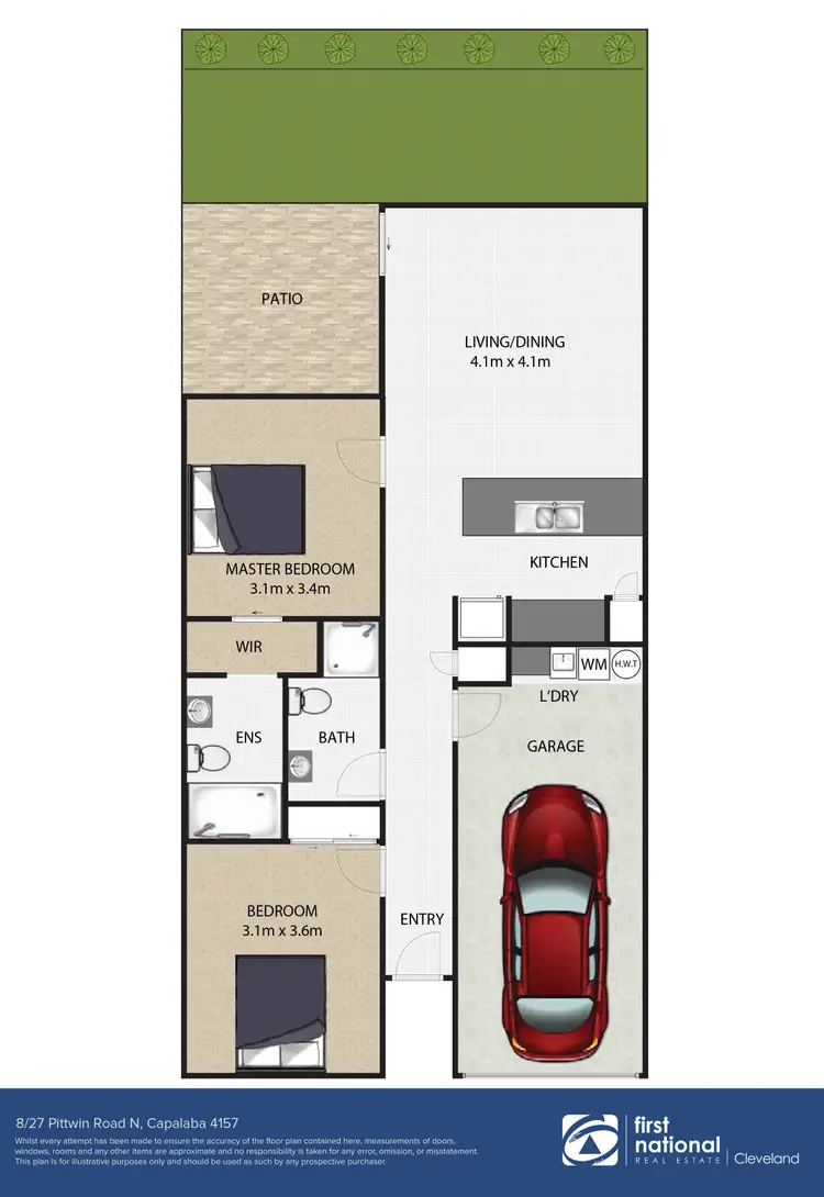 Floorplan of Homely townhouse listing, 8/27 Pittwin Road North, Capalaba QLD 4157