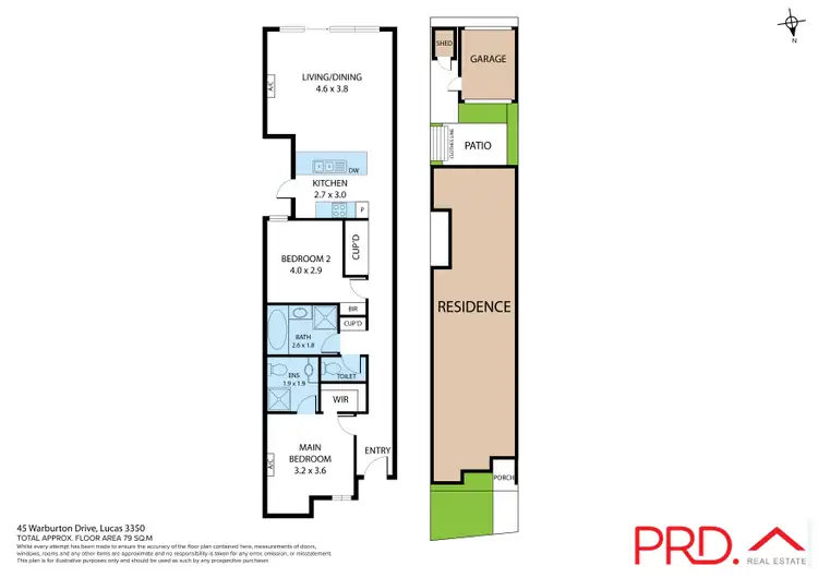 Floorplan of Homely house listing, 45 Warburton Drive, Lucas VIC 3350