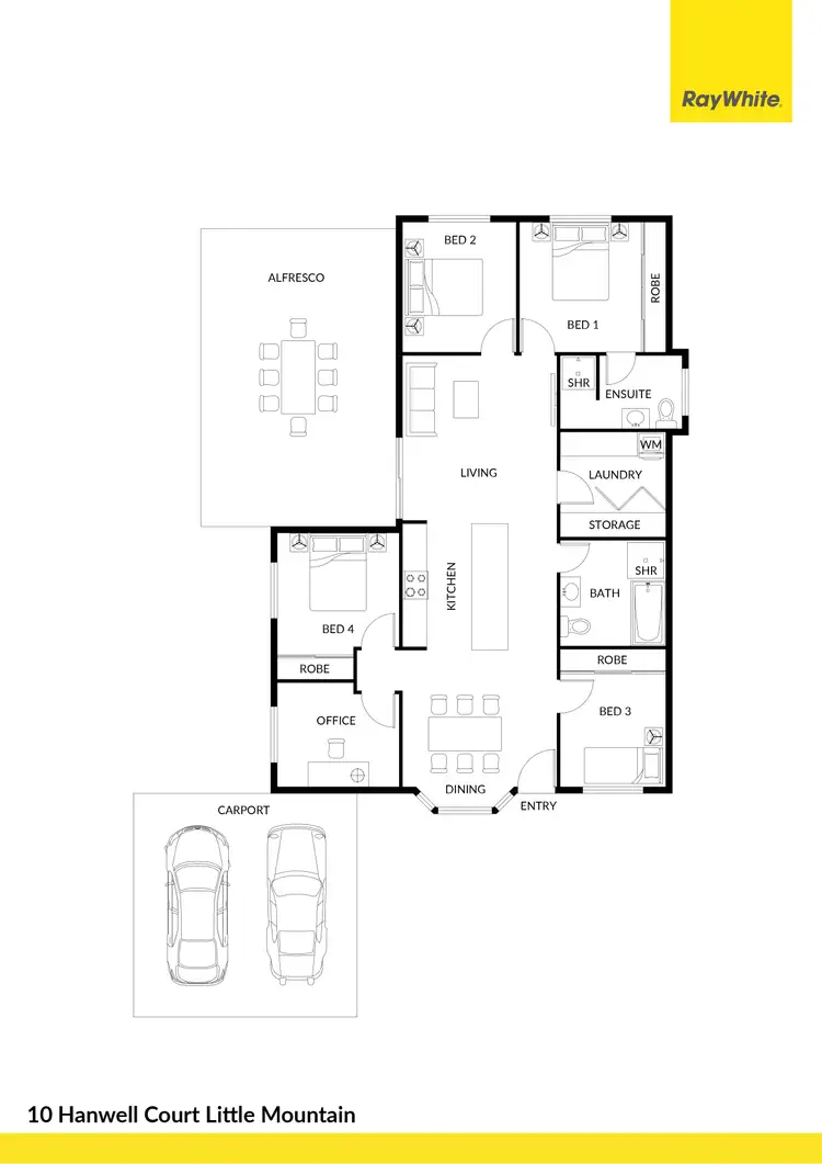 Floorplan of Homely house listing, 10 Hanwell Court, Little Mountain QLD 4551