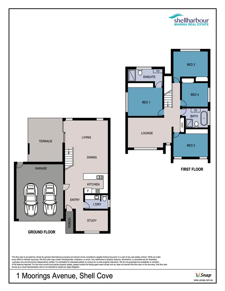 Floorplan of Homely house listing, 1 Moorings Avenue, Shell Cove NSW 2529