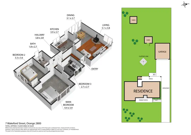 Floorplan of Homely house listing, 7 Wakeford Street, Orange NSW 2800