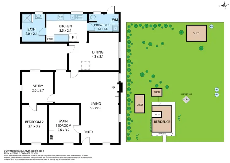 Floorplan of Homely house listing, 9 Vermont Road, Smythesdale VIC 3351