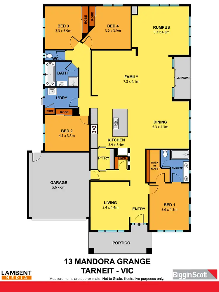 Floorplan of Homely house listing, 13 Mandora Grange, Tarneit VIC 3029