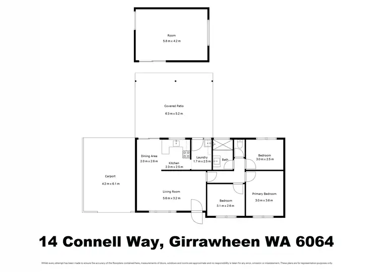 Floorplan of Homely house listing, 14 Connell Way, Girrawheen WA 6064