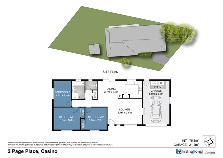 Floorplan of Homely house listing, 2 Page Place, Casino NSW 2470