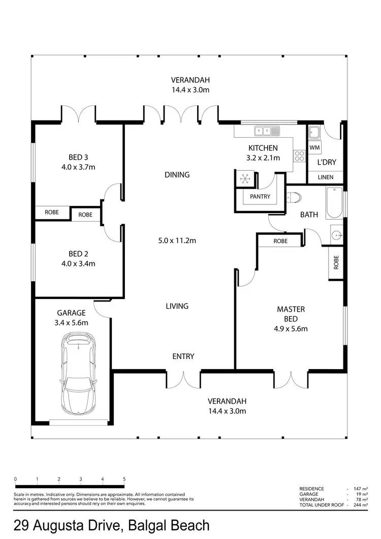 Floorplan of Homely house listing, 29 Augusta Drive, Balgal Beach QLD 4816