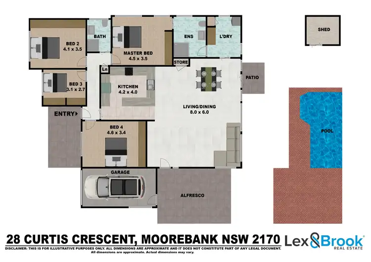 Floorplan of Homely house listing, 28 Curtis Crescent, Moorebank NSW 2170