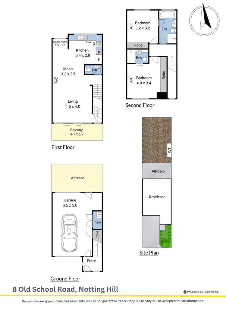 Floorplan of Homely townhouse listing, 8 Old School Road, Notting Hill VIC 3168