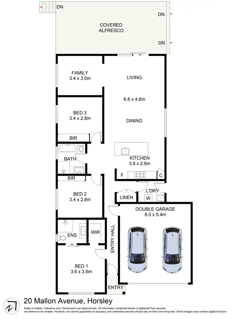 Floorplan of Homely house listing, 20 Mallon Avenue, Horsley NSW 2530