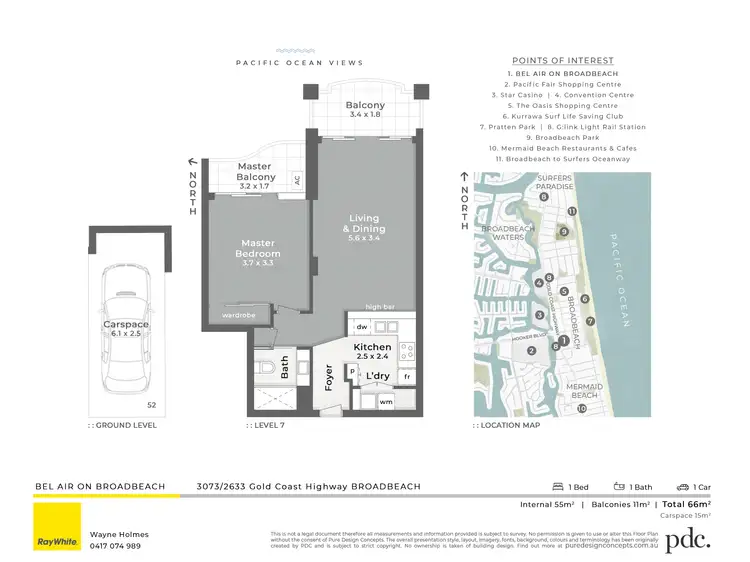 Floorplan of Homely house listing, 3073/2633 Gold Coast Highway, Broadbeach QLD 4218