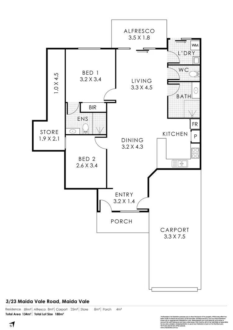 Floorplan of Homely unit listing, 3/23 Maida Vale Road, Maida Vale WA 6057