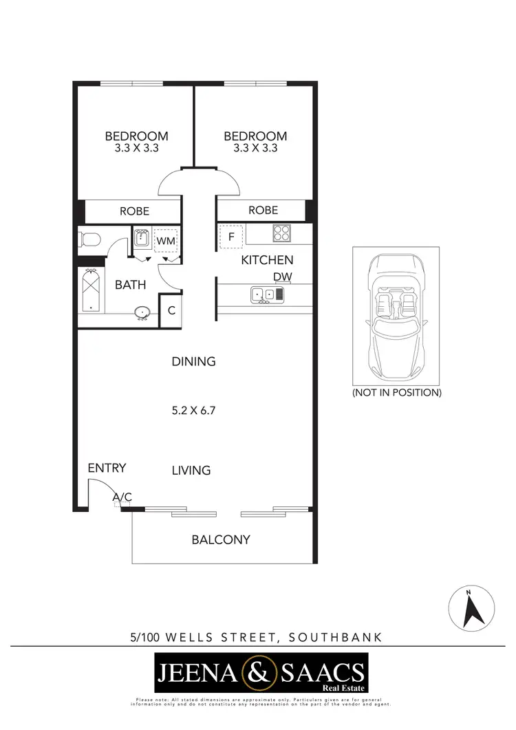 Floorplan of Homely apartment listing, 5/100 Wells Street, Southbank VIC 3006