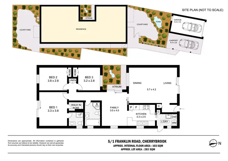 Floorplan of Homely townhouse listing, 5/1 Franklin Road, Cherrybrook NSW 2126