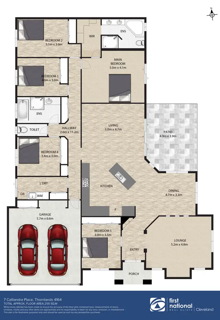 Floorplan of Homely house listing, 7 Calliandra Place, Thornlands QLD 4164