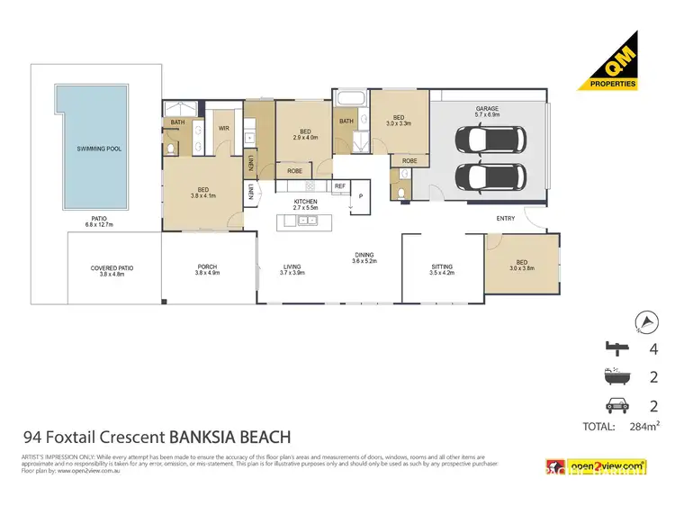 Floorplan of Homely house listing, 94 Foxtail Crescent, Banksia Beach QLD 4507