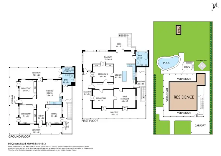 Floorplan of Homely house listing, 56 Queens Road, Hermit Park QLD 4812