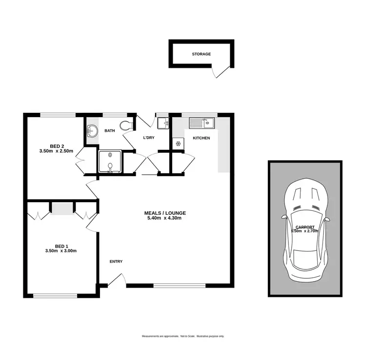 Floorplan of Homely flat listing, 2/535 Schaefer Street, Lavington NSW 2641