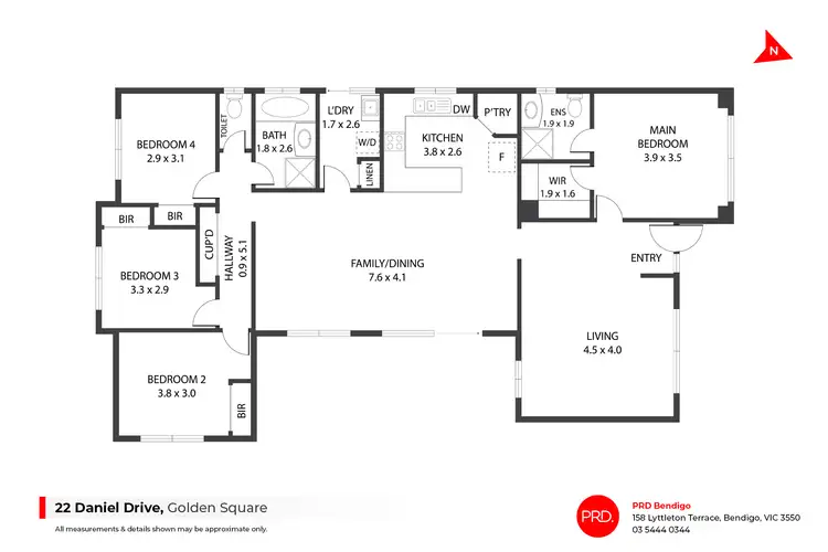 Floorplan of Homely house listing, 22 Daniel Drive, Golden Square VIC 3555