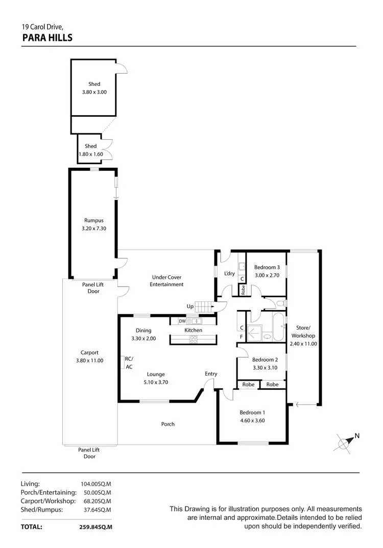 Floorplan of Homely house listing, 19 Carol Drive, Para Hills SA 5096