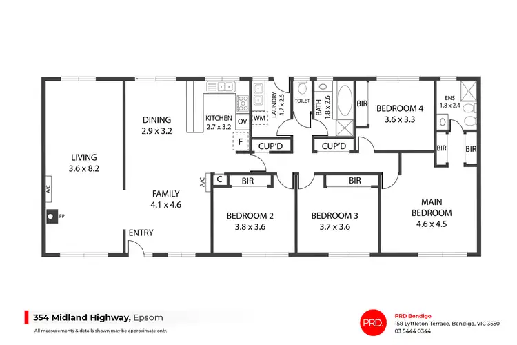 Floorplan of Homely house listing, 354 Midland Highway, Epsom VIC 3551