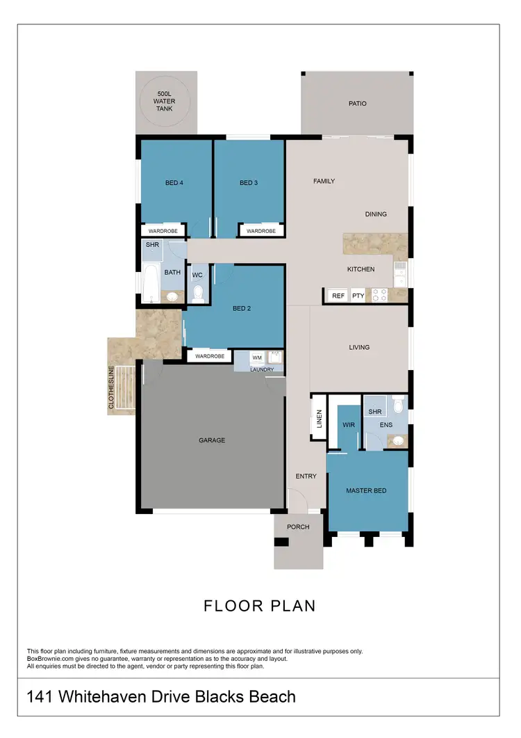 Floorplan of Homely house listing, 141 Whitehaven Drive, Blacks Beach QLD 4740