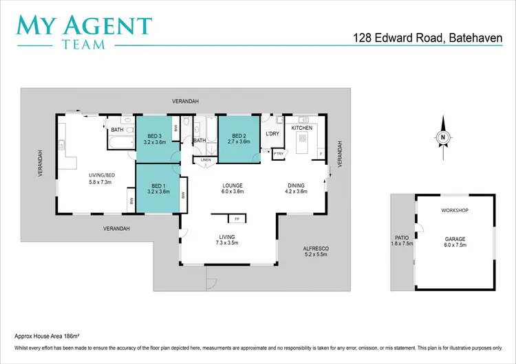 Floorplan of Homely house listing, 128 Edward Road, Batehaven NSW 2536