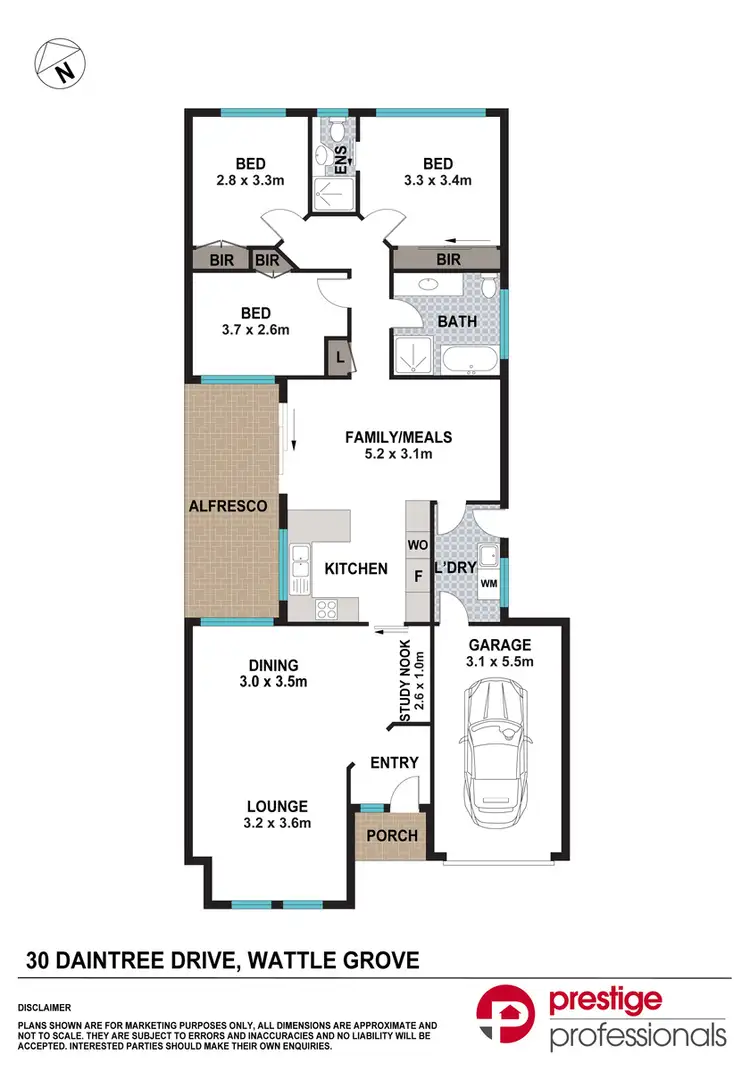 Floorplan of Homely house listing, 30 Daintree Drive, Wattle Grove NSW 2173