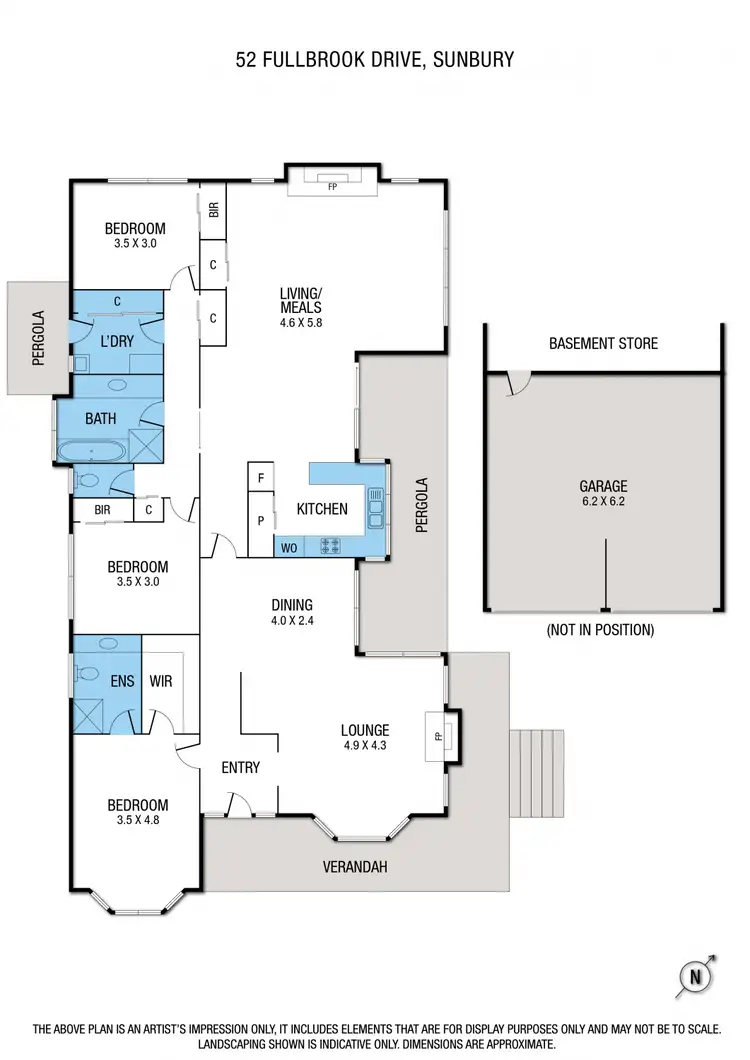 Floorplan of Homely house listing, 52 Fullbrook Drive, Sunbury VIC 3429