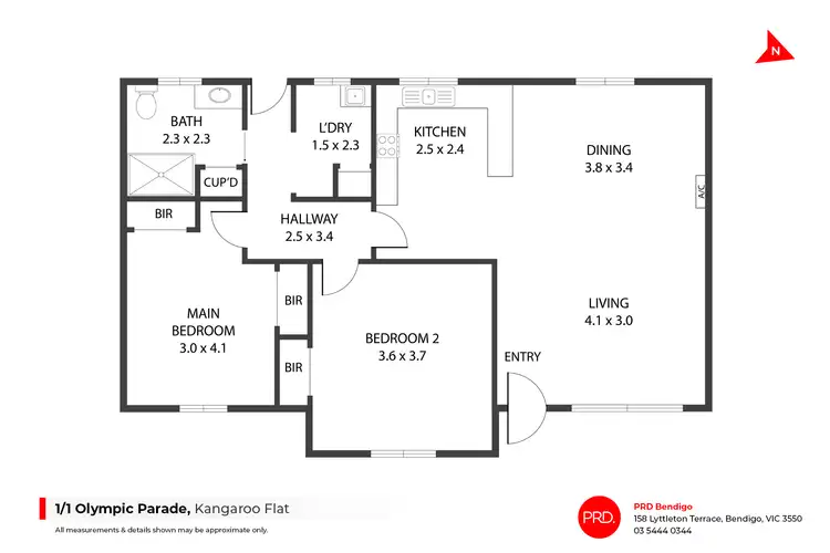 Floorplan of Homely house listing, 1/1 Olympic Parade, Kangaroo Flat VIC 3555