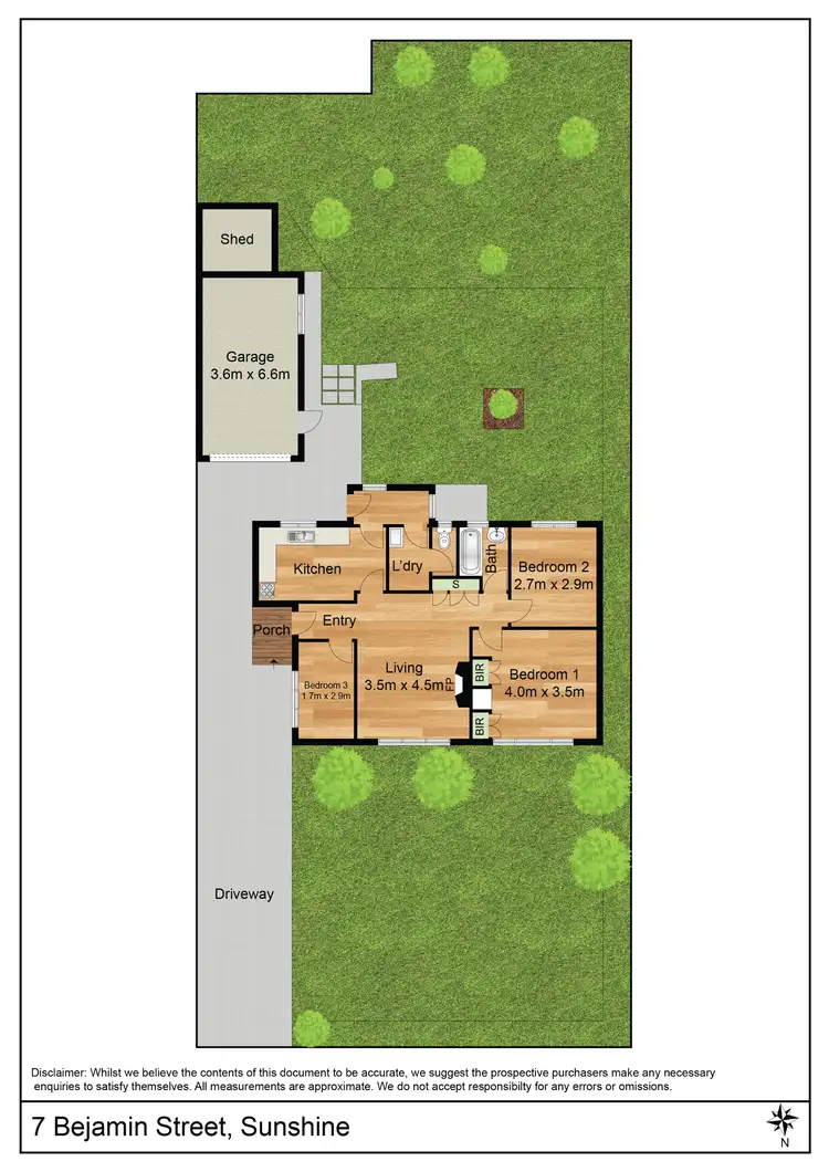 Floorplan of Homely house listing, 7 Benjamin Street, Sunshine VIC 3020