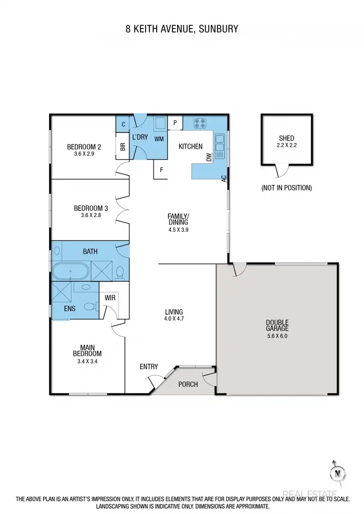 Floorplan of Homely house listing, 8 Keith Avenue, Sunbury VIC 3429