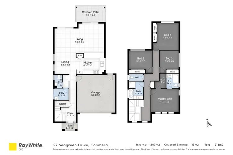 Floorplan of Homely house listing, 27 Seagreen Drive, Coomera QLD 4209