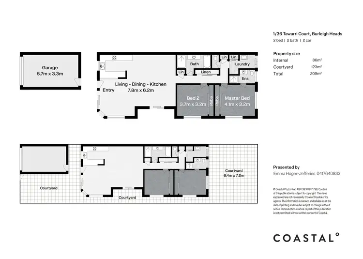Floorplan of Homely semi-detached listing, 1/36 Tawarri Crescent, Burleigh Heads QLD 4220
