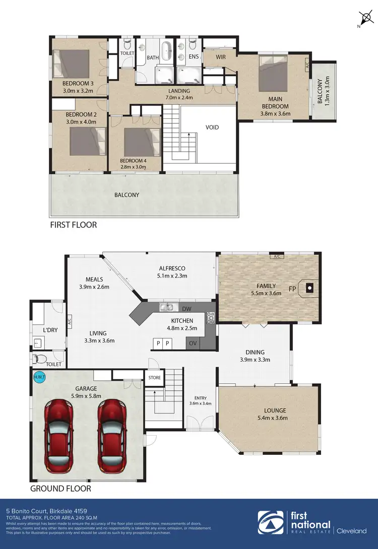 Floorplan of Homely house listing, 5 Bonito Court, Birkdale QLD 4159
