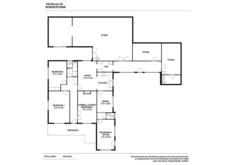 Floorplan of Homely house listing, 140 Binnie Street, Bordertown SA 5268