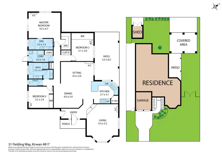 Floorplan of Homely house listing, 31 Fielding Way, Kirwan QLD 4817