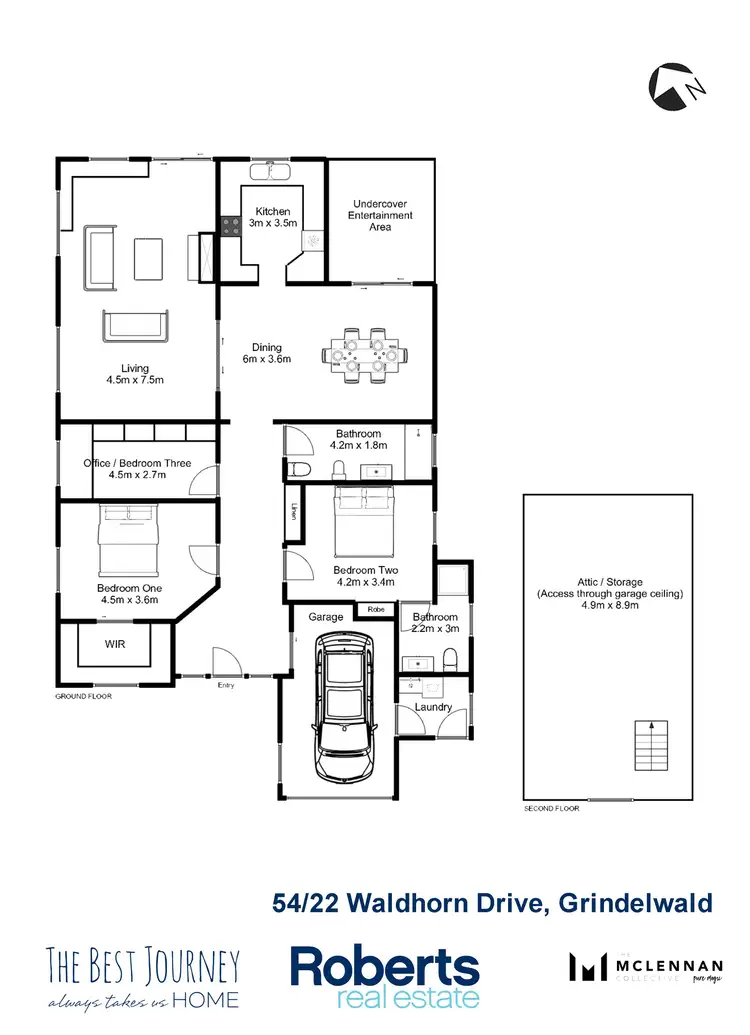 Floorplan of Homely villa listing, 54/22 Waldhorn Drive, Grindelwald TAS 7277