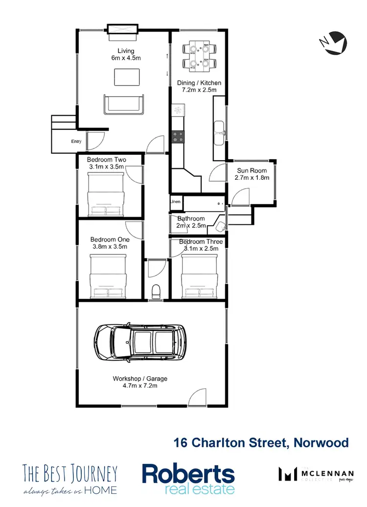 Floorplan of Homely house listing, 16 Charlton Street, Norwood TAS 7250