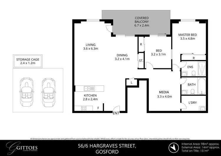 Floorplan of Homely apartment listing, 56/6-16 Hargraves Street, Gosford NSW 2250