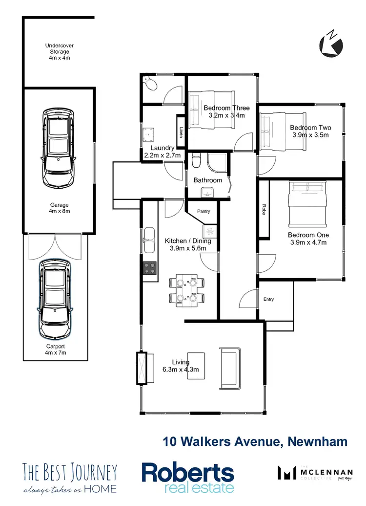 Floorplan of Homely house listing, 10 Walkers Avenue, Newnham TAS 7248