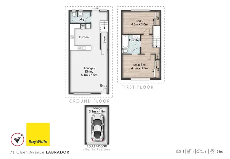 Floorplan of Homely townhouse listing, 13/71 Olsen Avenue, Labrador QLD 4215