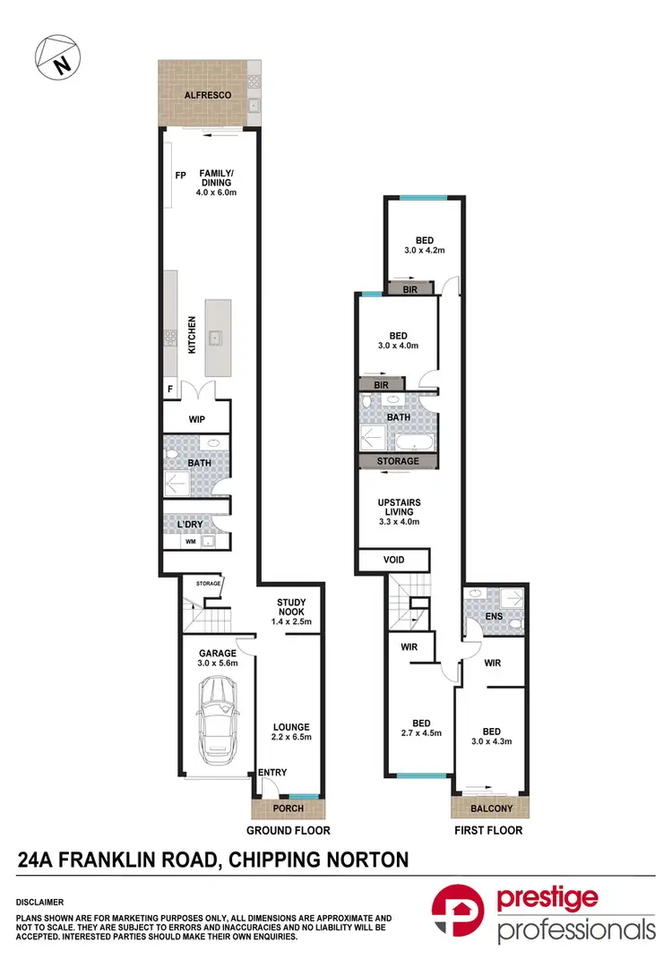 Floorplan of Homely semi-detached listing, 24b Franklin Road, Chipping Norton NSW 2170