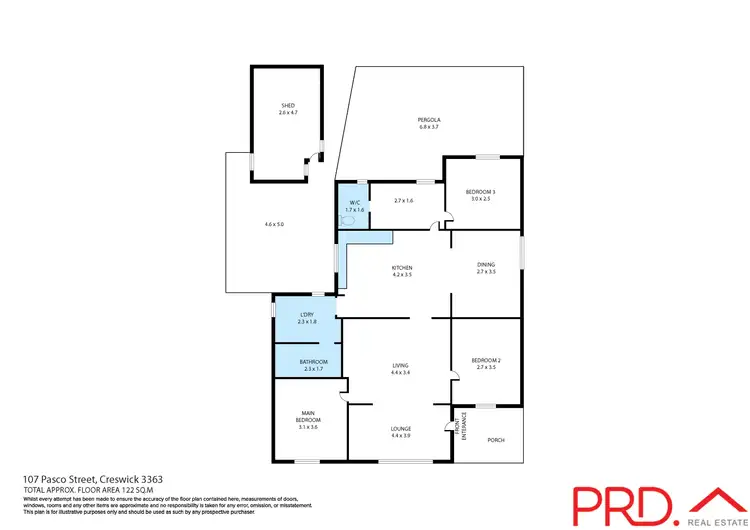 Floorplan of Homely house listing, 107 Pasco Street, Creswick VIC 3363