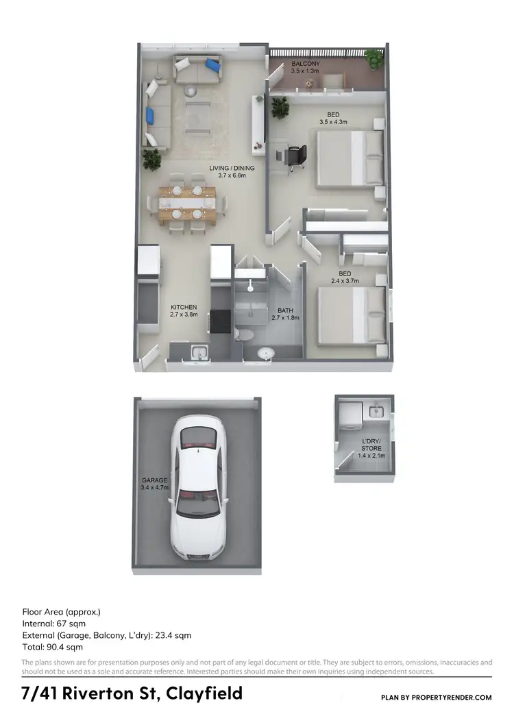 Floorplan of Homely unit listing, 7/41 Riverton Street, Clayfield QLD 4011
