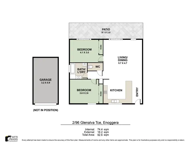 Floorplan of Homely unit listing, 2/96 Glenalva Terrace, Enoggera QLD 4051